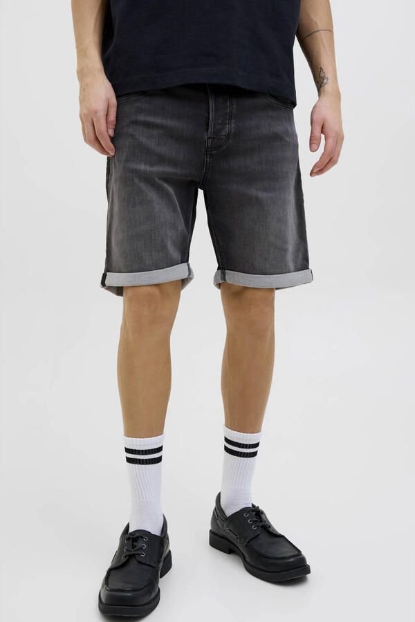JACK & JONES JEANS INTELLIGENCE regular bermuda short JJIRICK JJICON black denim