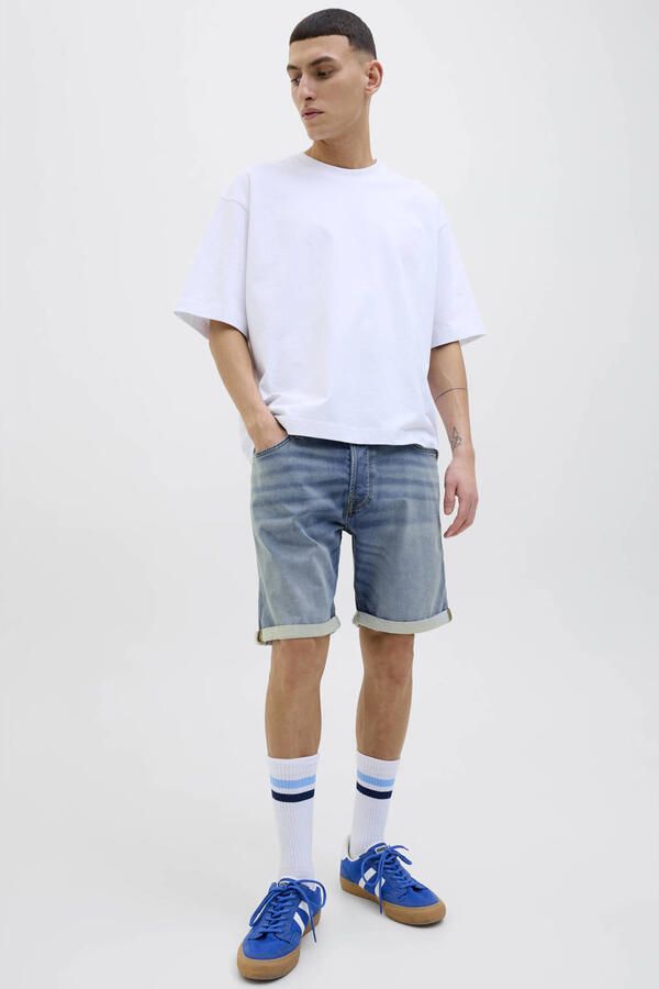 Jack & Jones Short JJIRICK met omslag en knoopsluiting voor de zomer effen regular fit web five-pocket-stijl elastisch - Foto 2