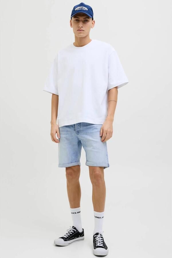 JACK & JONES JEANS INTELLIGENCE JJIRICK JJIORIGINAL denim regular short light blue denim - Foto 3
