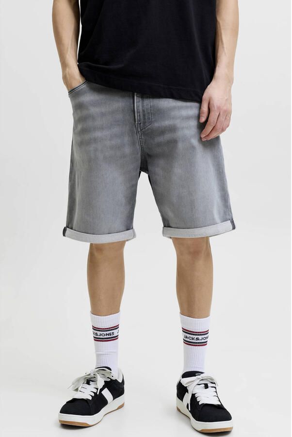JACK & JONES JEANS INTELLIGENCE JJITONY JJASHER relaxed short grey denim