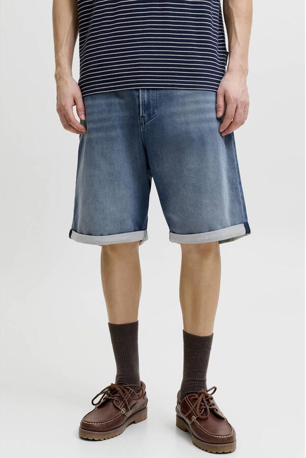 JACK & JONES JEANS INTELLIGENCE JJITONY JJASHER relaxed short medium blue denim