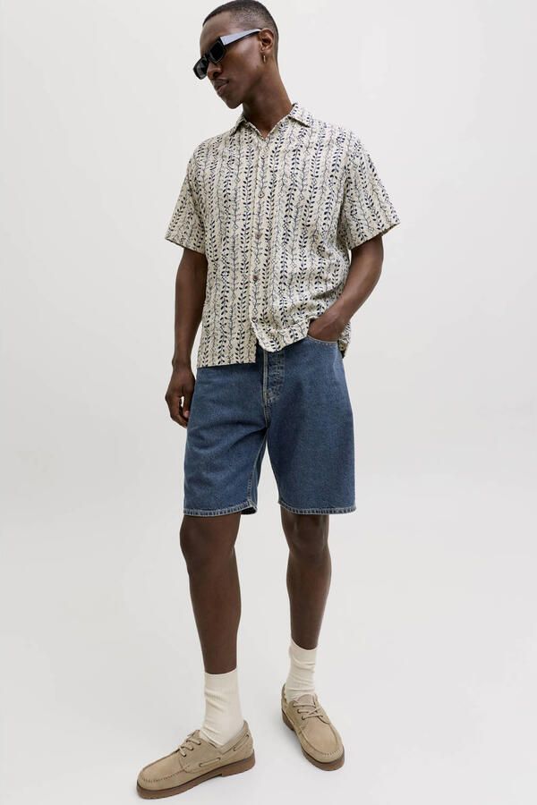 JACK & JONES JEANS INTELLIGENCE JJITONY JJORIGINAL denim relaxed short dark blue denim - Foto 3