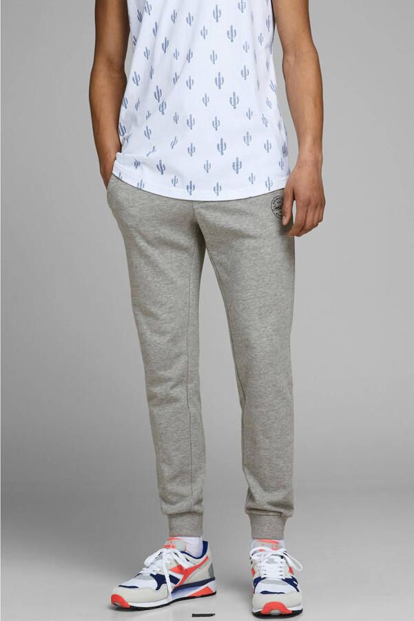 JACK & JONES JEANS INTELLIGENCE regular fit broek JJIGORDON JJSHARK light grey melange - Foto 3
