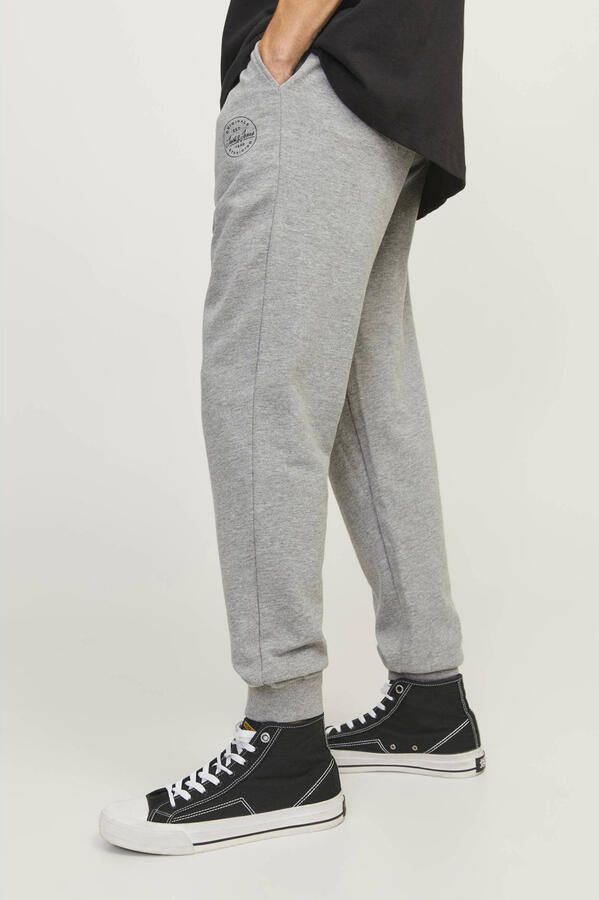 JACK & JONES JEANS INTELLIGENCE regular fit broek JJIGORDON JJSHARK light grey melange
