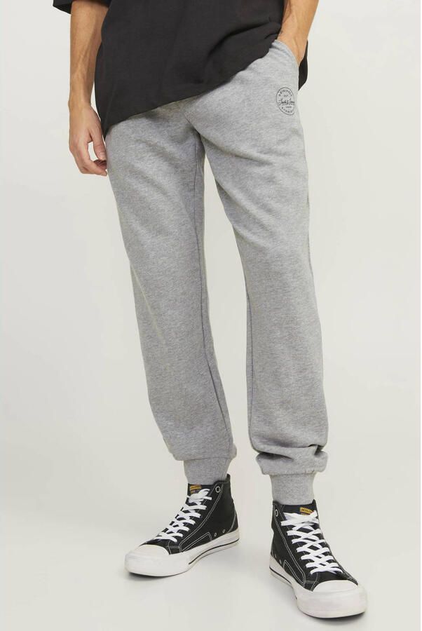 JACK & JONES JEANS INTELLIGENCE regular fit broek JJIGORDON JJSHARK light grey melange