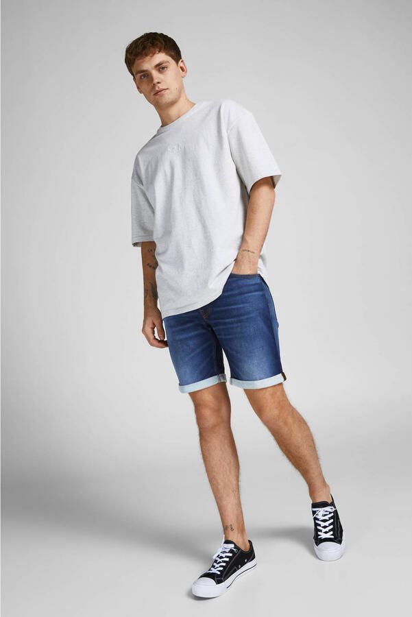 JACK & JONES JEANS INTELLIGENCE regular fit jeans short JJIRICK JJICON 835 blue denim - Foto 4