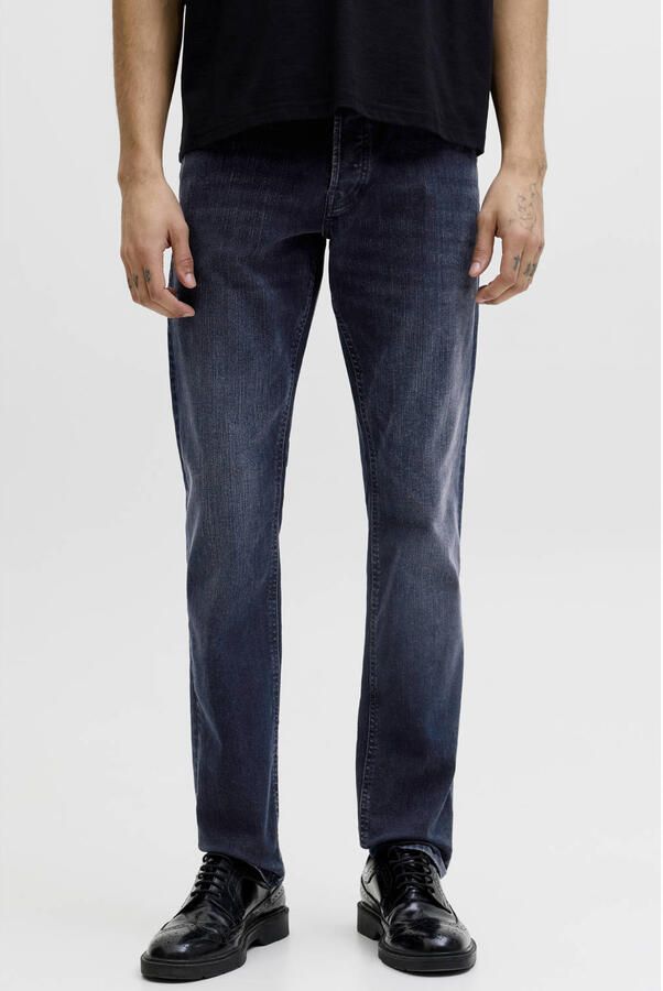 Jack & Jones Slim fit jeans JJIGLENN met used-look en stretchcomfort Slijtage-effecten modieus slim fit katoenmix