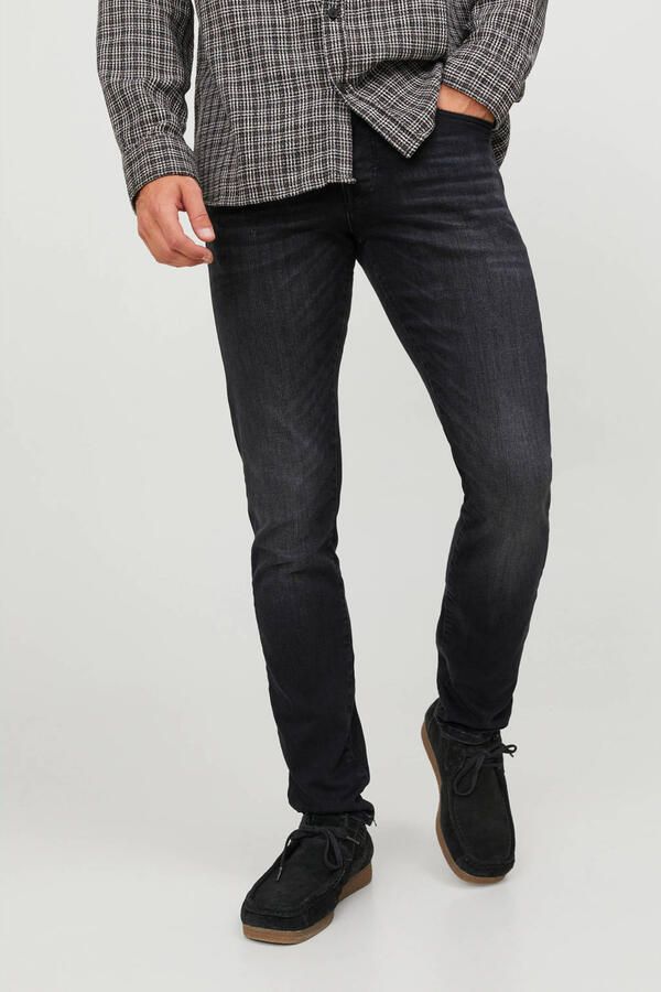 JACK & JONES JEANS INTELLIGENCE slim fit jeans JJIGLENN JJICON black denim