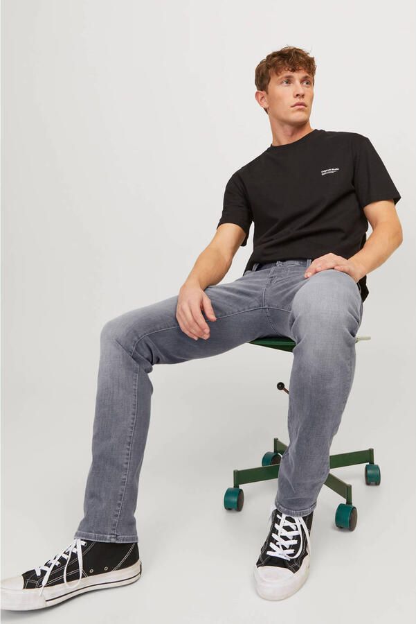 JACK & JONES JEANS INTELLIGENCE slim fit jeans JJIGLENN JJICON grey denim