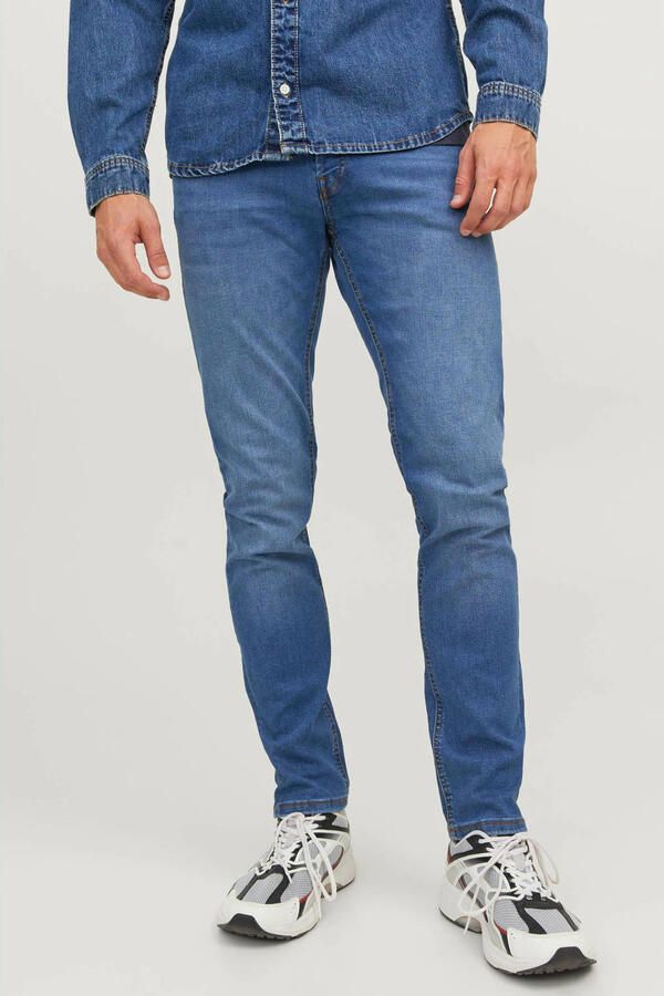 Jack & Jones Slim fit jeans JJIGLENN met used-look en stretchcomfort Slijtage-effecten modieus slim fit katoenmix