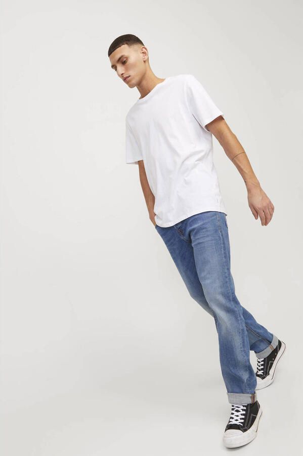 Jack & Jones Slim fit jeans JJITIM met wassing en praktische zakken Slijtage-effecten modieus slim fit denim