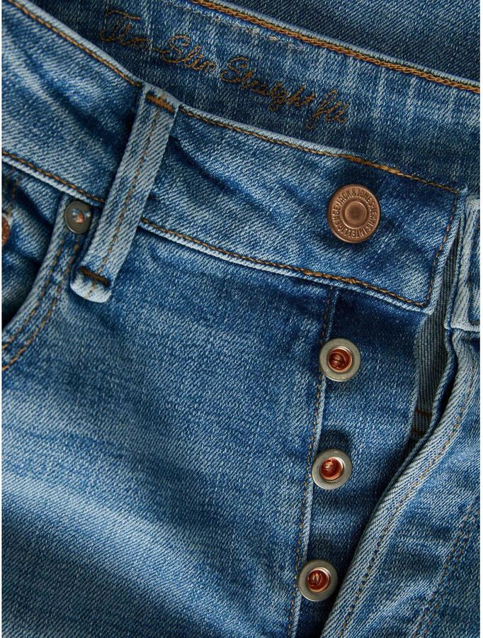 JACK & JONES JEANS INTELLIGENCE slim straight fit jeans JJITIM JJDAVIS 074 blue denim