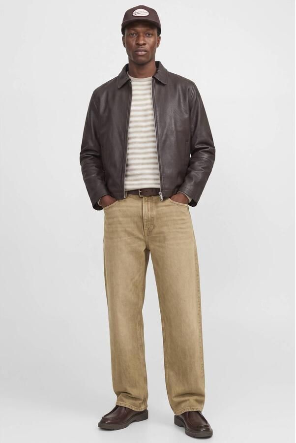 JACK & JONES JEANS INTELLIGENCE straight leg loose fit jeans bruin denim - Foto 2