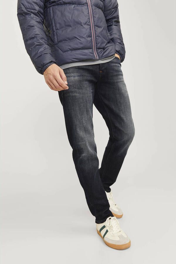 JACK & JONES JEANS INTELLIGENCE tapered fit jeans JJIMIKE JJCADE blue denim