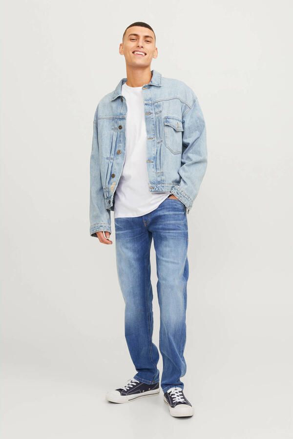 JACK & JONES JEANS INTELLIGENCE tapered fit jeans JJIMIKE JJORIGINAL blue denim - Foto 3