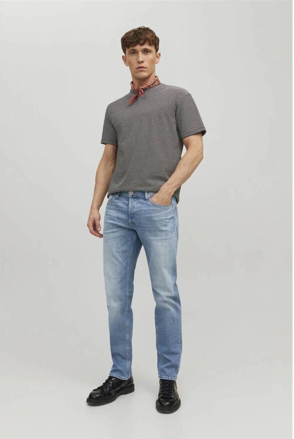 JACK & JONES JEANS INTELLIGENCE tapered fit jeans JJIMIKE JJORIGINAL jos 011 pcw blue denim - Foto 3