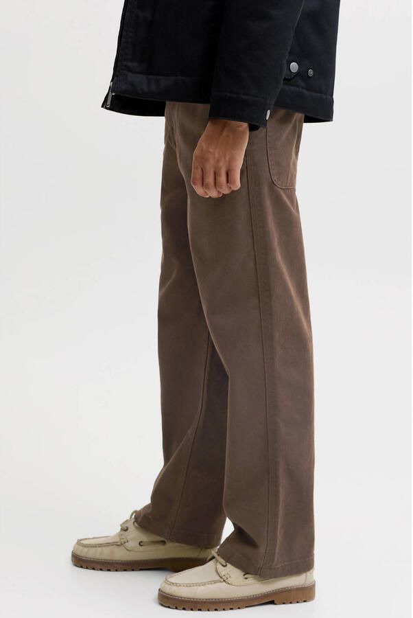 JACK & JONES JUNIOR baggy casual broek donkerbruin - Foto 3