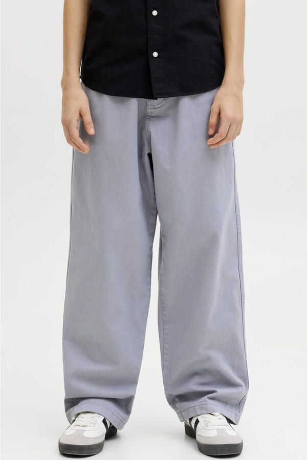 JACK & JONES JUNIOR baggy casual broek grijs
