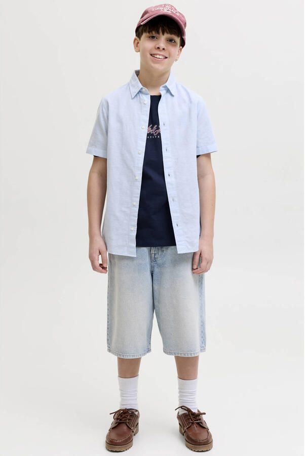 Jack & jones straight fit short met logopatch model 'Iron' - Foto 2