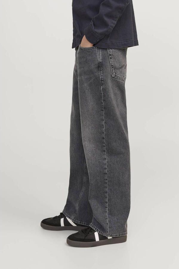 Jack & jones JUNIOR loose fit jeans JJIALEX JJORIGINAL grey denim Grijs 140