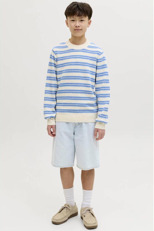 JACK & JONES JUNIOR baggy high waist short light blue denim