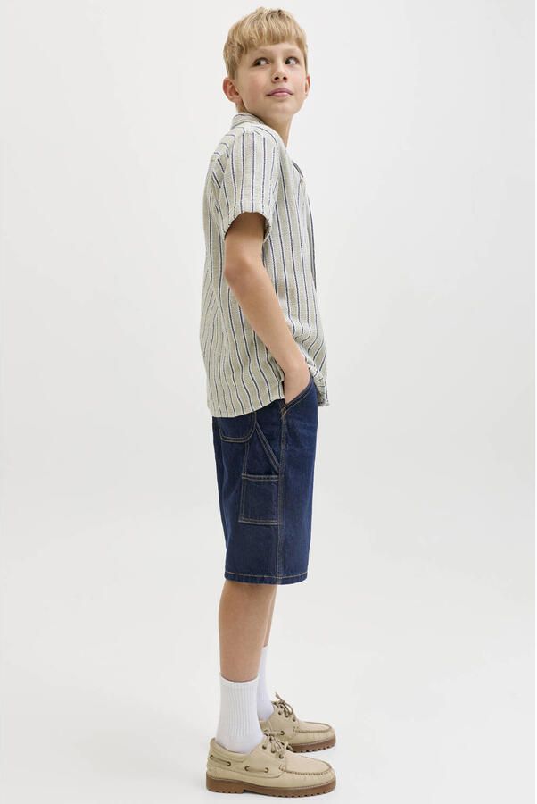 JACK & JONES JUNIOR baggy high waist short medium blue denim - Foto 2