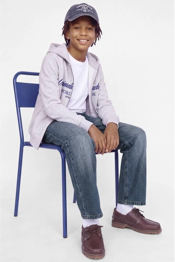 JACK & JONES JUNIOR baggy jeans JJIALEX JJCREW blue denim Blauw Effen - Foto 2