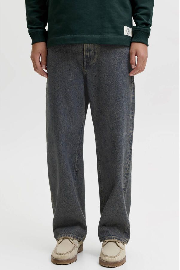 JACK & JONES JUNIOR baggy jeans donkerblauw