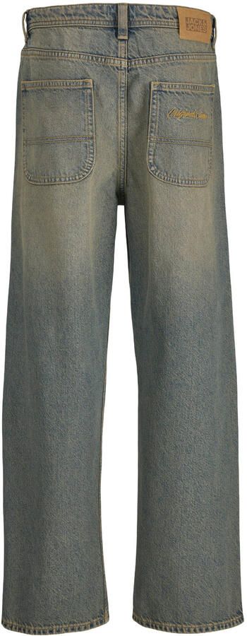 JACK & JONES JUNIOR baggy jeans met borduursels mediumblauw - Foto 3