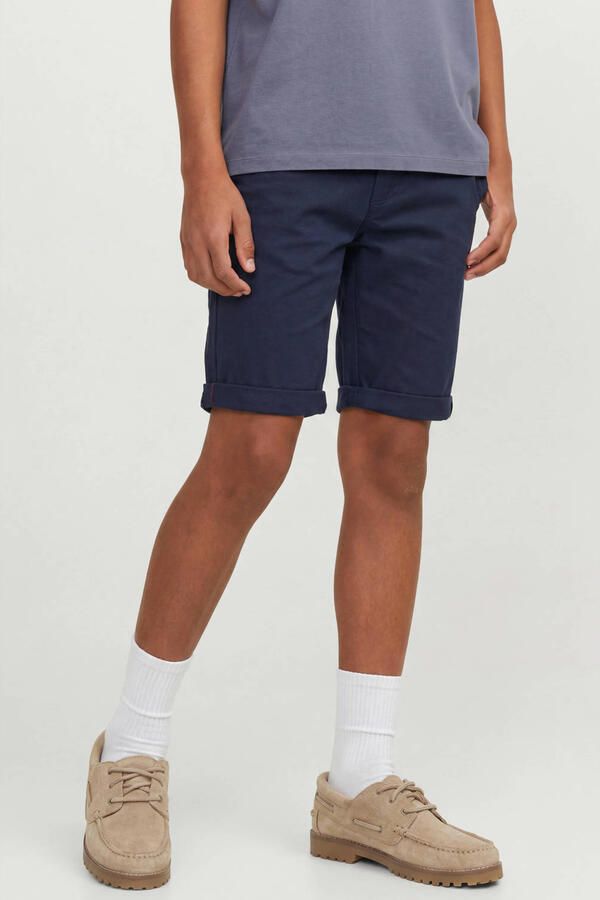 Jack & jones JUNIOR bermuda JJIBOWIE donkerblauw Korte broek Jongens Stretchkatoen 140 - Foto 2