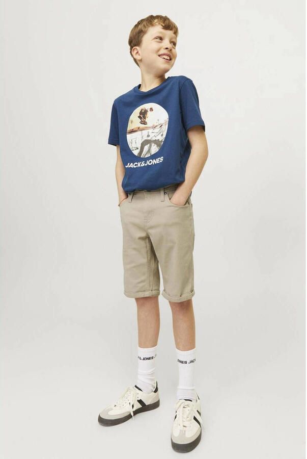 Jack & jones JUNIOR bermuda JPSTRICK JJORIGINAL lichtzand Korte broek Beige Jongens Stretchkatoen 128 - Foto 5