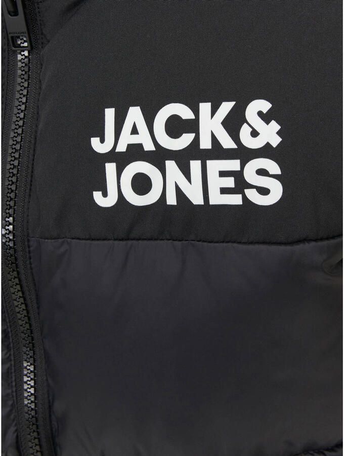 Jack & jones JUNIOR bodywarmer JJETOBY zwart Jongens Polyester Opstaande kraag 140