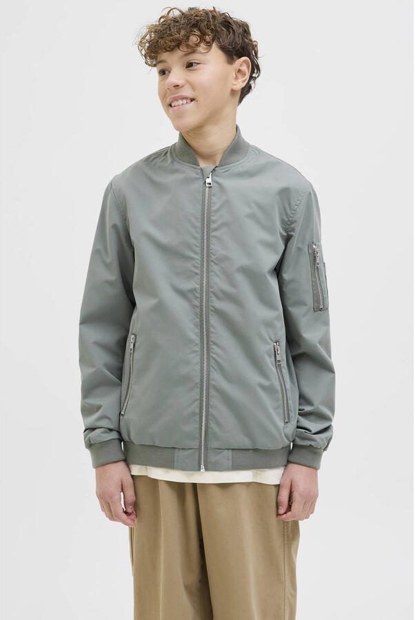 Jack & Jones Junior Bomberjack JJERUSH windafstotend en onderhoudsvriendelijk effen modieus regular fit web opstaande kraag - Foto 3