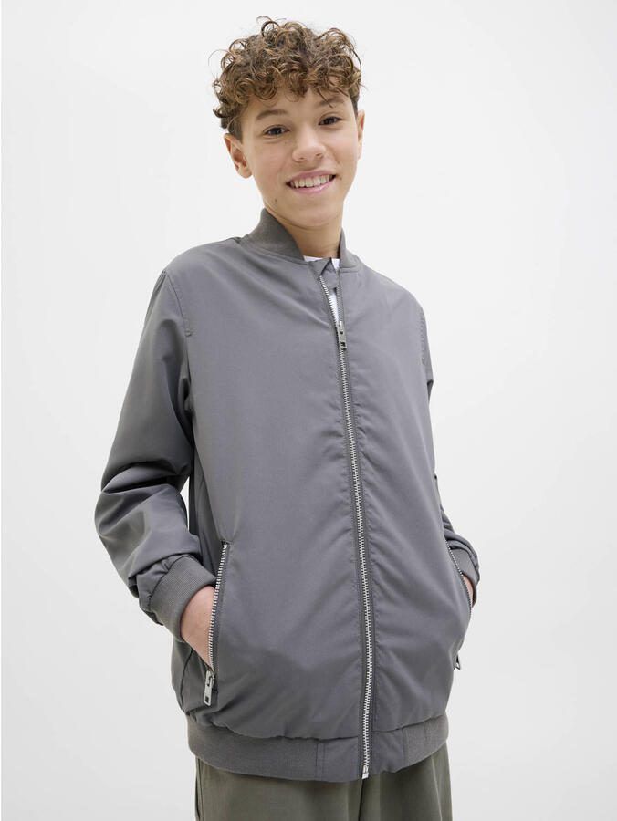 Jack & Jones Junior Bomberjack JJERUSH windafstotend en onderhoudsvriendelijk effen modieus regular fit web opstaande kraag