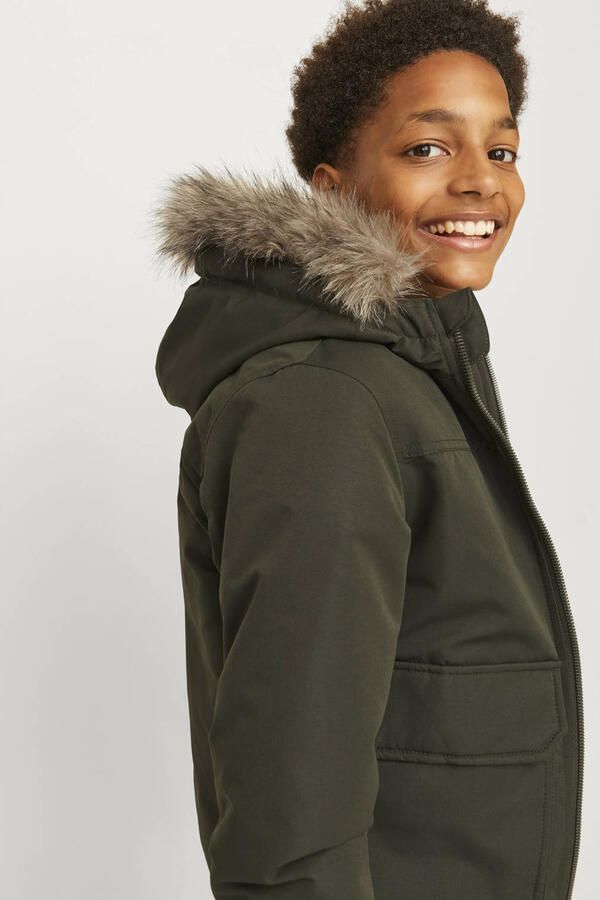 Jack & Jones Junior Outdoorjack JJECONSTRUCT DETACHABLE FUR BOMBER JNR - Foto 3