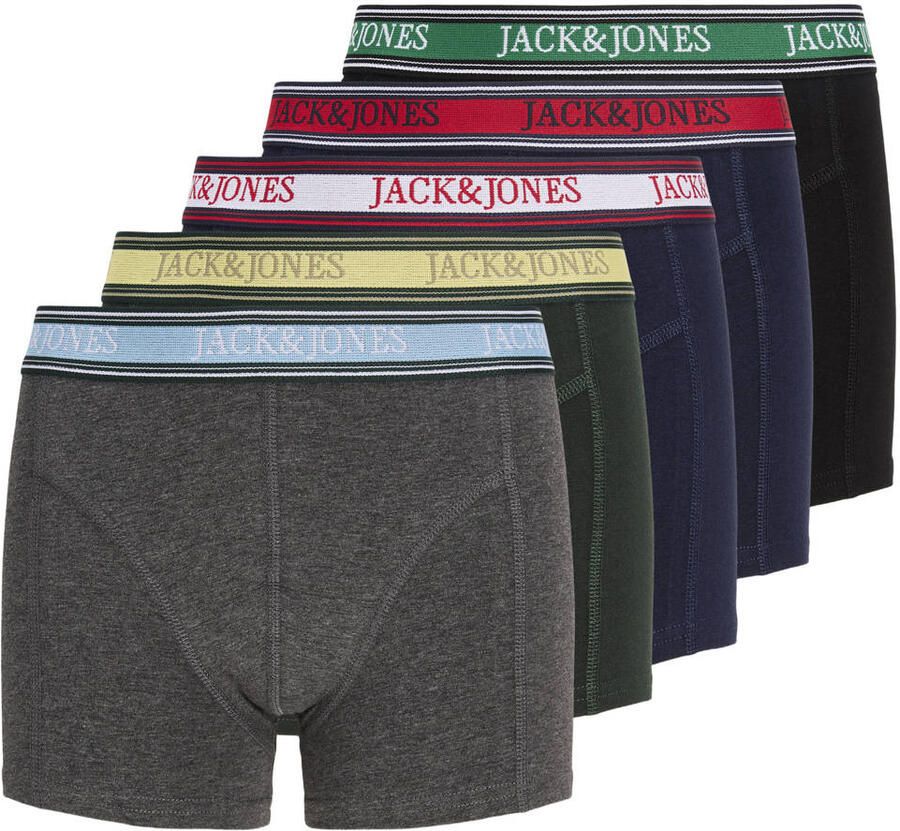 JACK & JONES JUNIOR boxershort donkerblauw grijs zwart