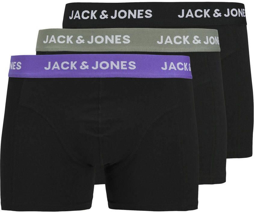 JACK & JONES JUNIOR boxershort JACAXEL SOLID set van 3 zwart - Foto 3