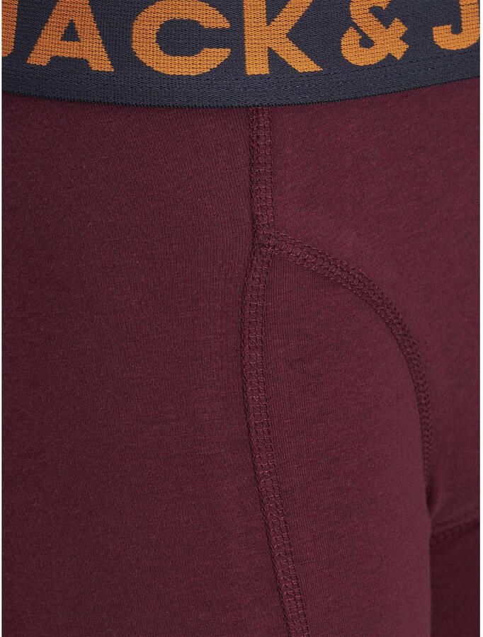 Jack & jones JUNIOR boxershort JACLICHFIELD set van 3 antraciet rood zwart Grijs Jongens Stretchkatoen 152 - Foto 3