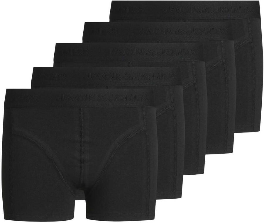 Jack & jones JUNIOR boxershort JACSIMPLE set van 5 zwart Jongens Katoen 128