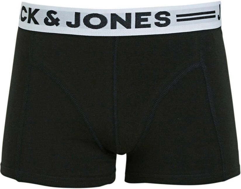 Jack & jones JUNIOR boxershort set van 3 zwart wit grijs melange Jongens Stretchkatoen 140