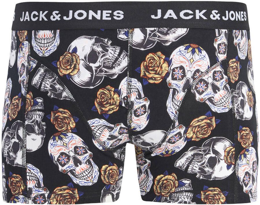JACK & JONES JUNIOR boxershorts met print zwart donkerblauw (set van 3) - Foto 2