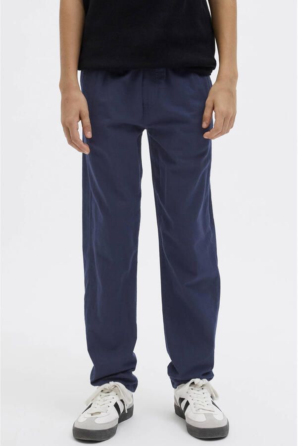 Jack & jones JUNIOR broek JPSTKANE JJSUMMER donkerblauw Jongens Stretchkatoen 140