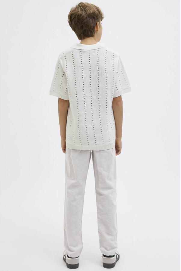 Jack & jones JUNIOR broek JPSTKANE JJSUMMER lichtgrijs Jongens Stretchkatoen 128 - Foto 2