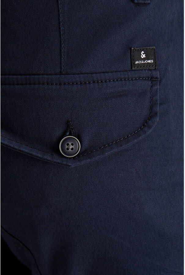 Jack & jones JUNIOR cargobroek JJIPAUL donkerblauw Jongens Stretchkatoen 176 - Foto 3