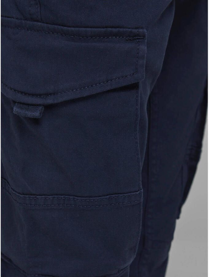 Jack & jones JUNIOR cargobroek JJIPAUL donkerblauw Jongens Stretchkatoen 176