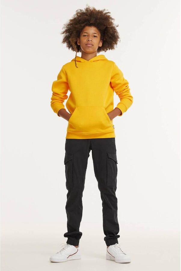 Jack & jones JUNIOR cargobroek JJIPAUL zwart Jongens Stretchkatoen Effen 140 - Foto 5