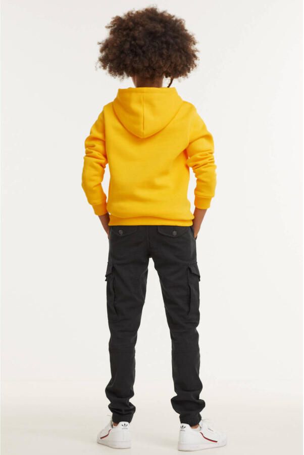 Jack & jones JUNIOR cargobroek JJIPAUL zwart Jongens Stretchkatoen Effen 140 - Foto 3