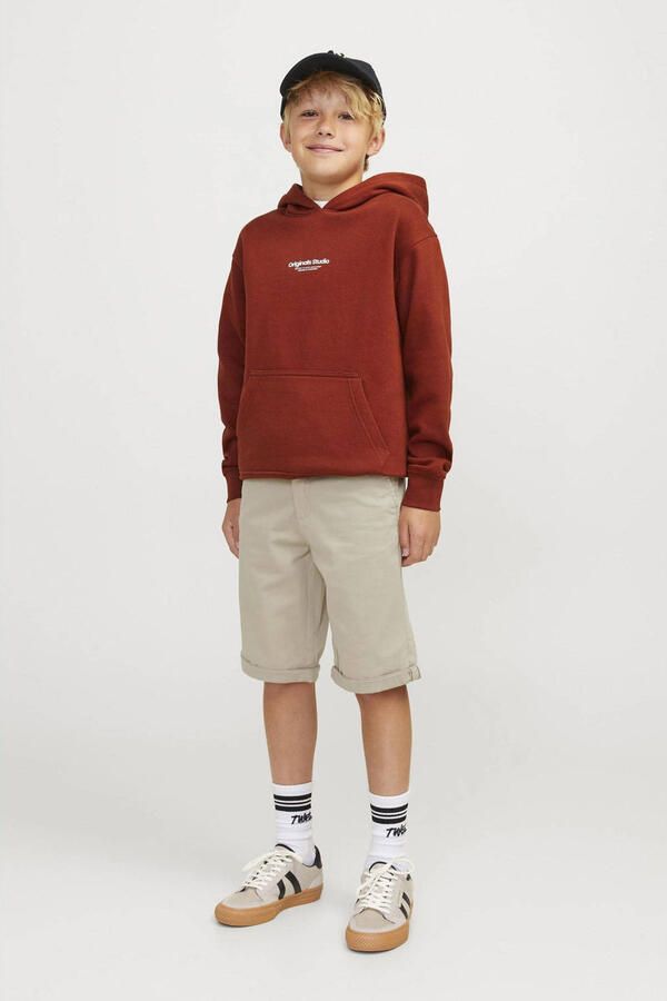 Jack & jones JUNIOR chino bermuda JJIBOWIE beige Korte broek Jongens Stretchkatoen 128 - Foto 3