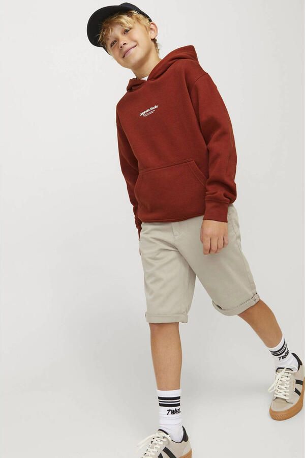 Jack & jones JUNIOR chino bermuda JJIBOWIE beige Korte broek Jongens Stretchkatoen 128