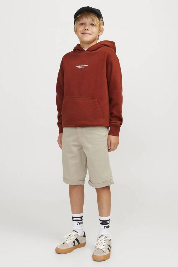 Jack & jones JUNIOR chino bermuda JJIBOWIE beige Korte broek Jongens Stretchkatoen 128